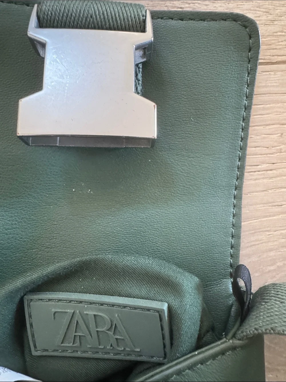 Zara Military Green Crossbody Phone Pouch